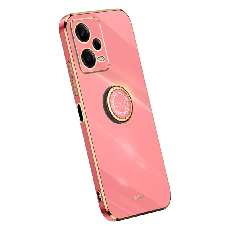 XINLI Phone Case for Xiaomi Redmi Note 12 Pro 5G Electroplating Golden Edge Ring Holder Kickstand TPU Phone Cover XINLI Phone Case for Xiaomi Redmi Note 12 Pro 5G Electroplating Golden Edge Ring Holder Kickstand TPU Phone Cover